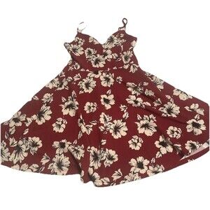 Haute Mandi Small Red Dress With Flowers
